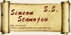 Simeon Stanojev vizit kartica